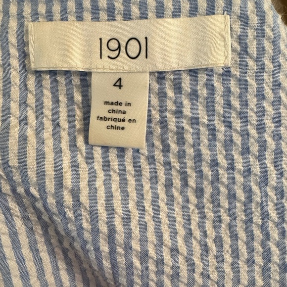 1901 Light Blue and White dress - Picture 4 of 13